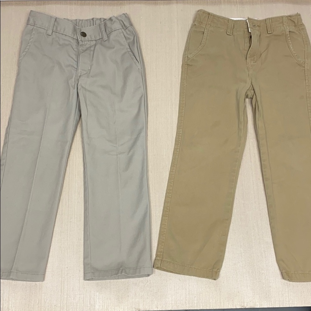 2 Khaki pants, boys size 5, Arizona & Nautica
